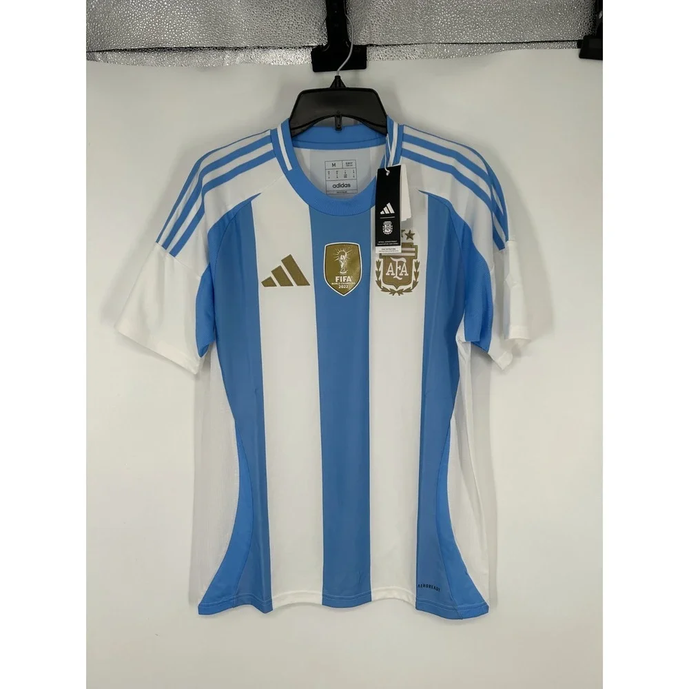 Adidas Argentina Blank No Player 2022 World Cup Home Jersey Mens Medium Soccer‎